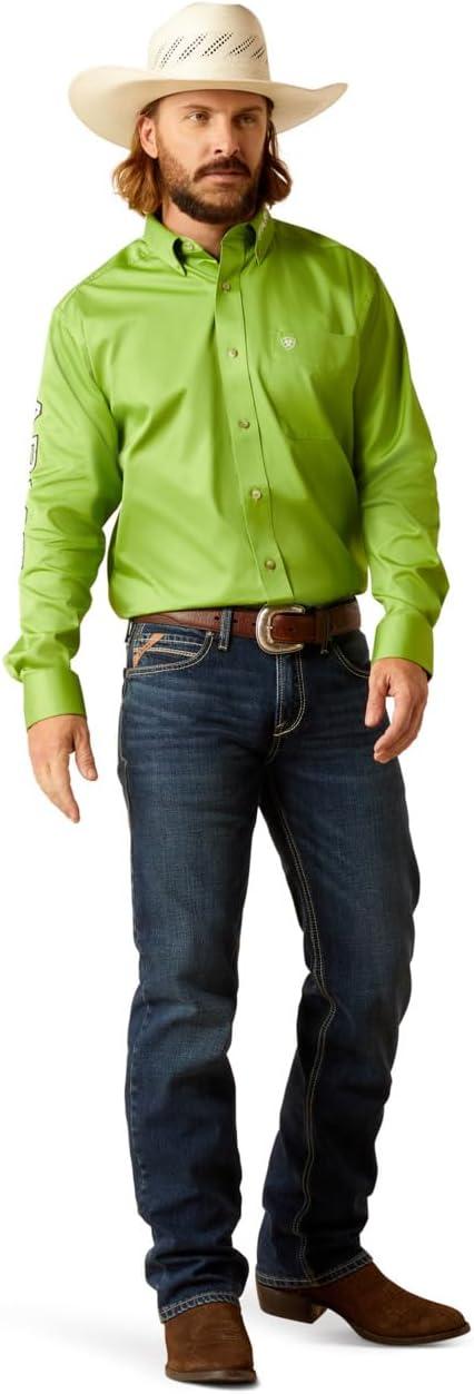 imageAriat Mens Team Logo Twill Classic Fit ShirtParakeet