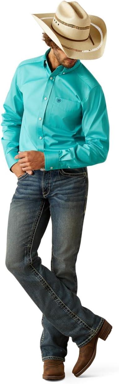 imageAriat Mens Team Logo Twill Fitted ShirtTurquoiseBlue