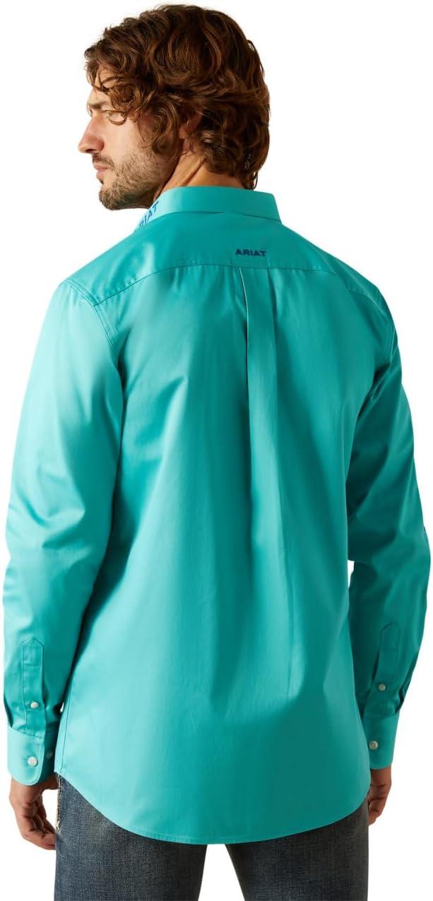 imageAriat Mens Team Logo Twill Fitted ShirtTurquoiseBlue