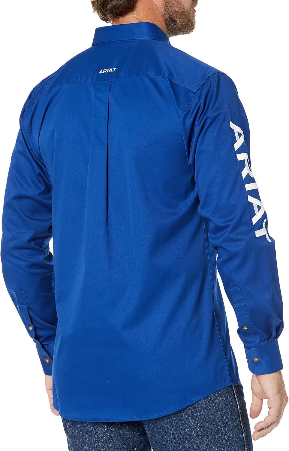 imageAriat Mens Team Logo Twill Fitted ShirtUltramarineWhite