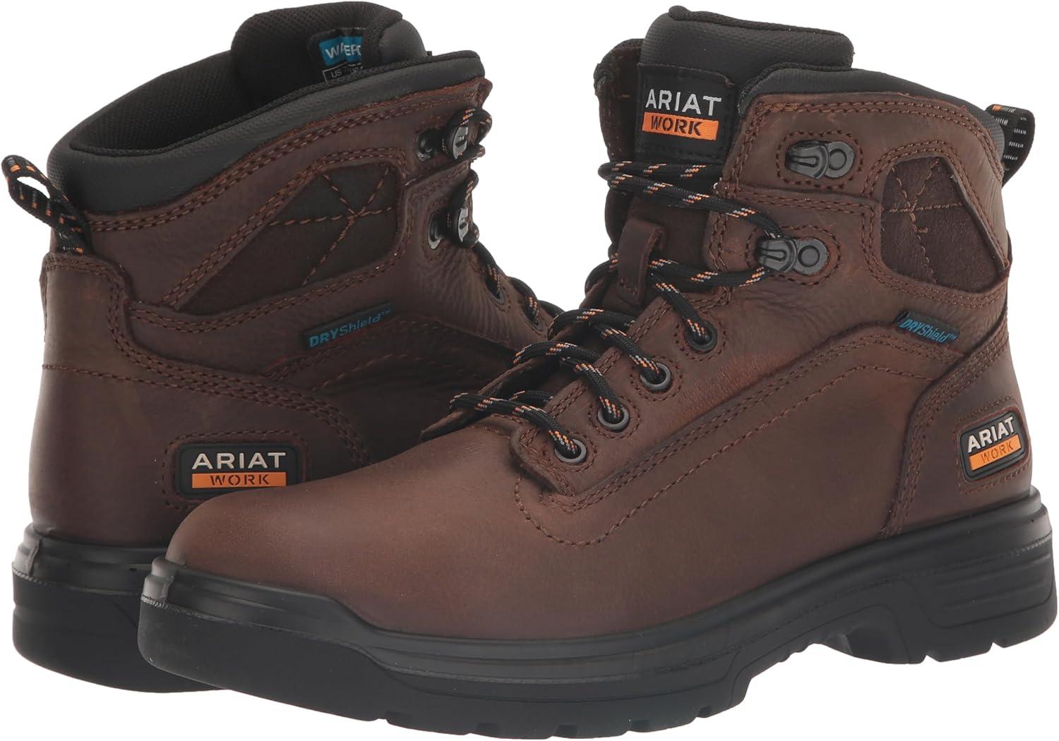 imageAriat Mens Turbo 6quot Waterproof Work BootRich Brown