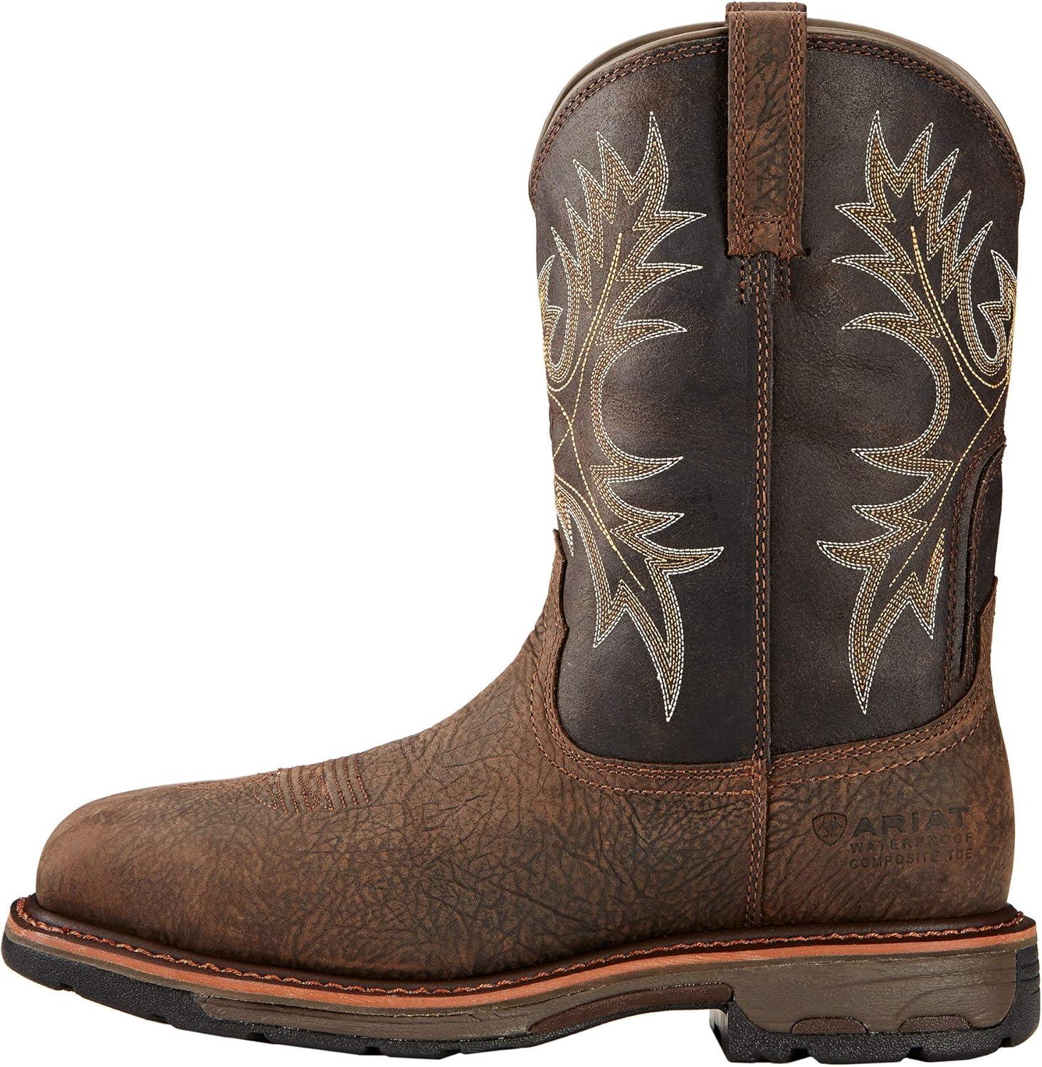 imageAriat Mens Workhog SQ Toe ST Work BootRye Brown