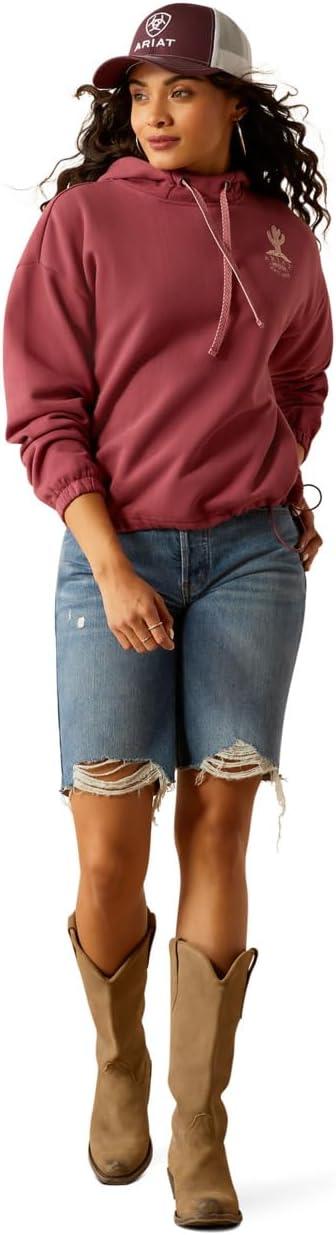 imageAriat WSL Womens Black Leopard Essential HoodieDry Rose