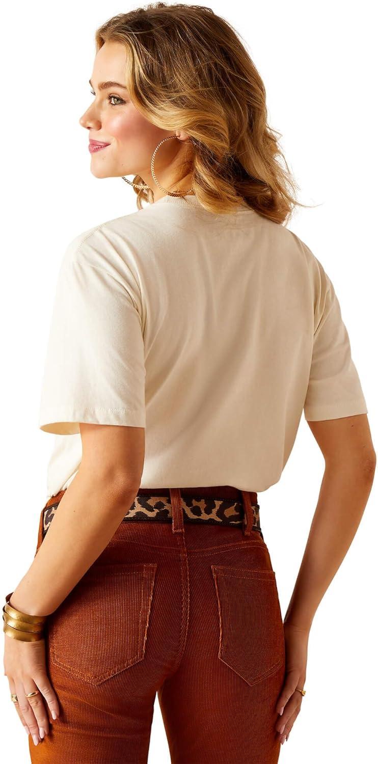 imageAriat Womens Ariat Denim Label TShirtOff WhiteAriat Lets Rodeo
