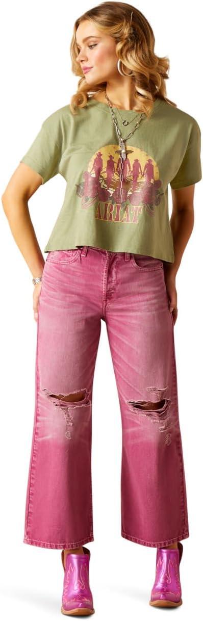 imageAriat Womens Ariat Denim Label TShirtSageCharlie