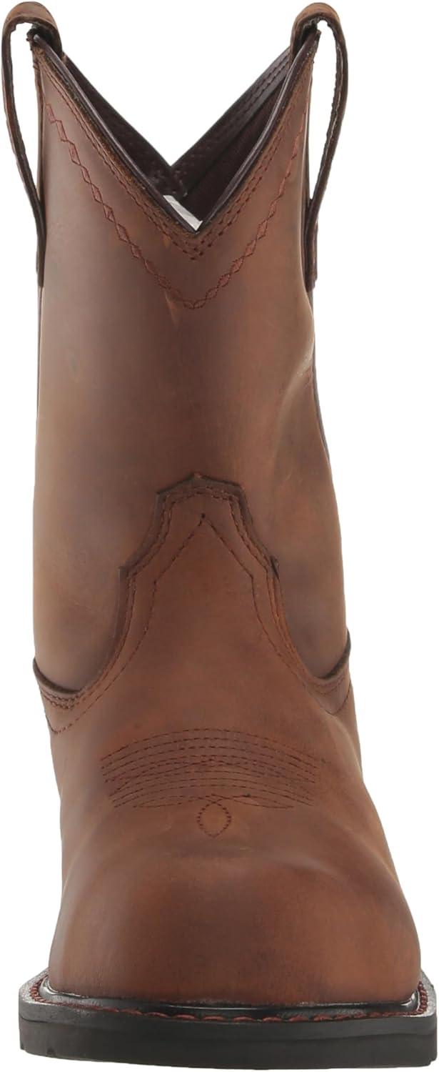 imageAriat Womens Fatbaby Pullon Steel Toe Work Boot WesternDistressed Brown