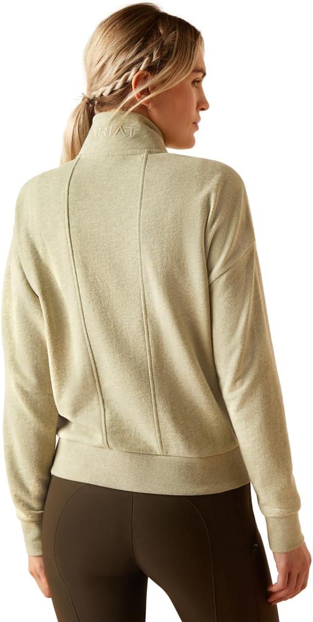 imageAriat Womens Friday Cotton 12 Zip SweatshirtHeather Laurel Green