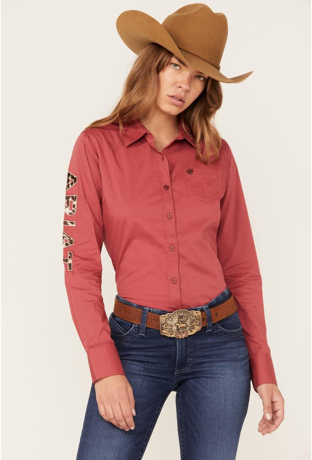 imageAriat Womens Kirby Pro Tawny Port ShirtRed