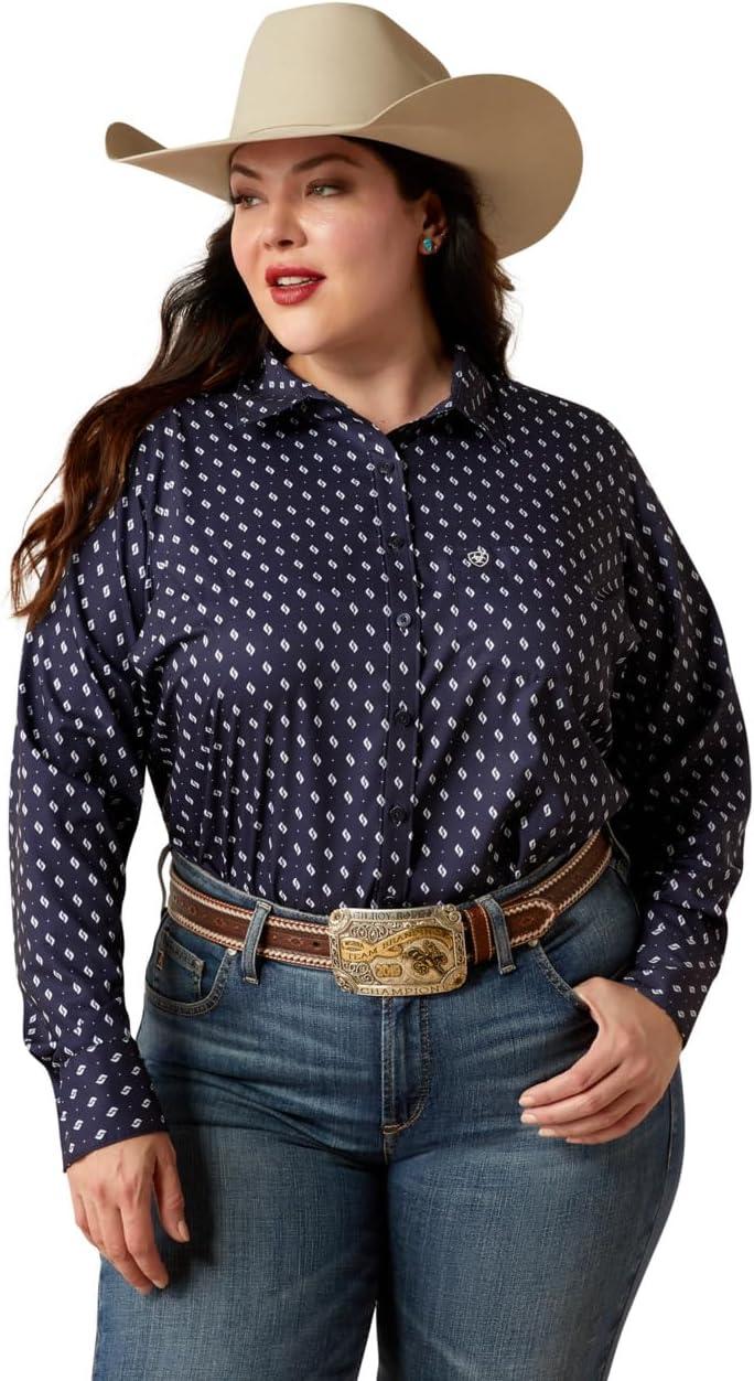 imageAriat Womens Kirby Pro Tawny Port ShirtZona Geo Print