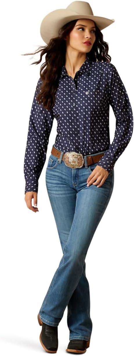 imageAriat Womens Kirby Pro Tawny Port ShirtZona Geo Print