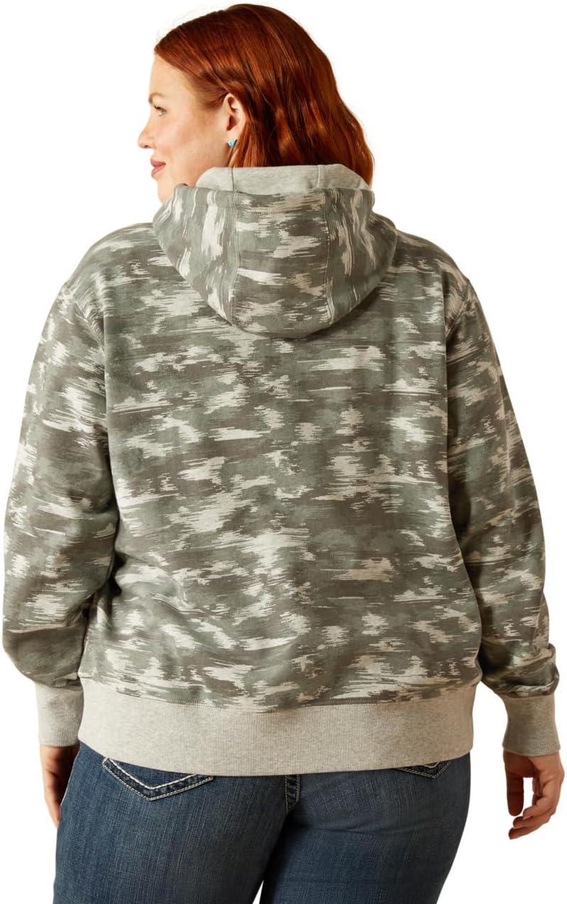 imageAriat Womens Logo 20 Rose Wine HoodieGrey Blur Print