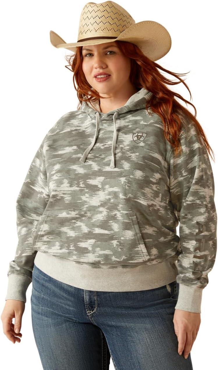 imageAriat Womens Logo 20 Rose Wine HoodieGrey Blur Print