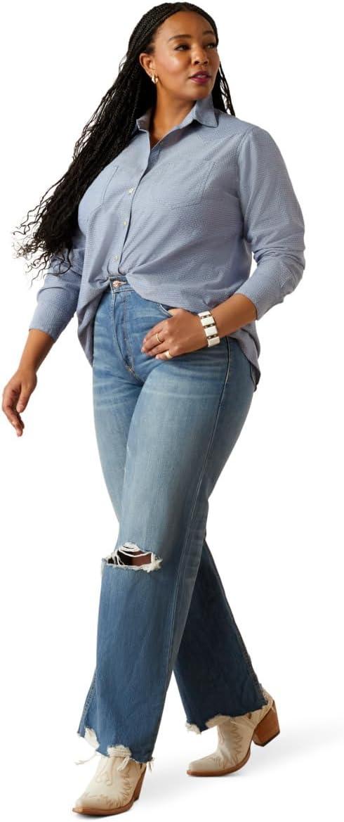 imageAriat Womens Real Billie Jeans ShirtChambray Dobby