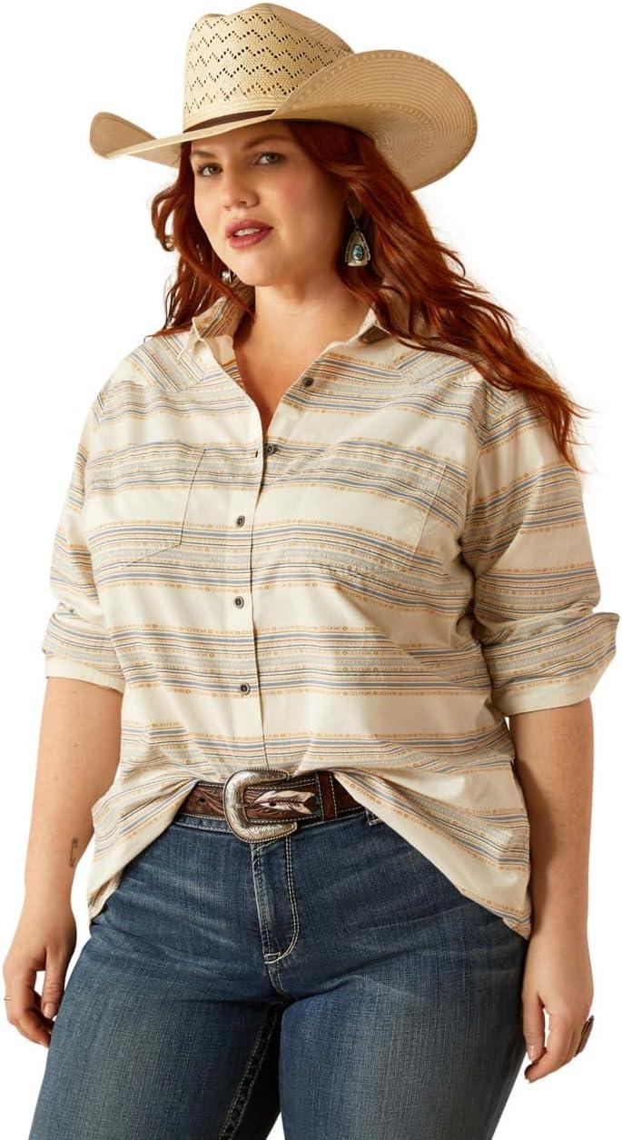 imageAriat Womens Real Billie Jeans ShirtMustard Jacquard