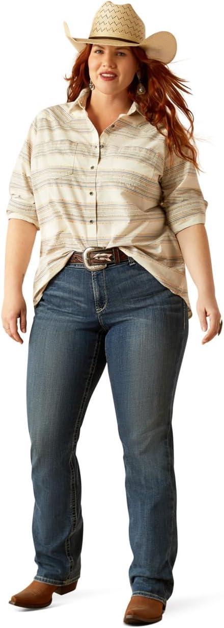 imageAriat Womens Real Billie Jeans ShirtMustard Jacquard