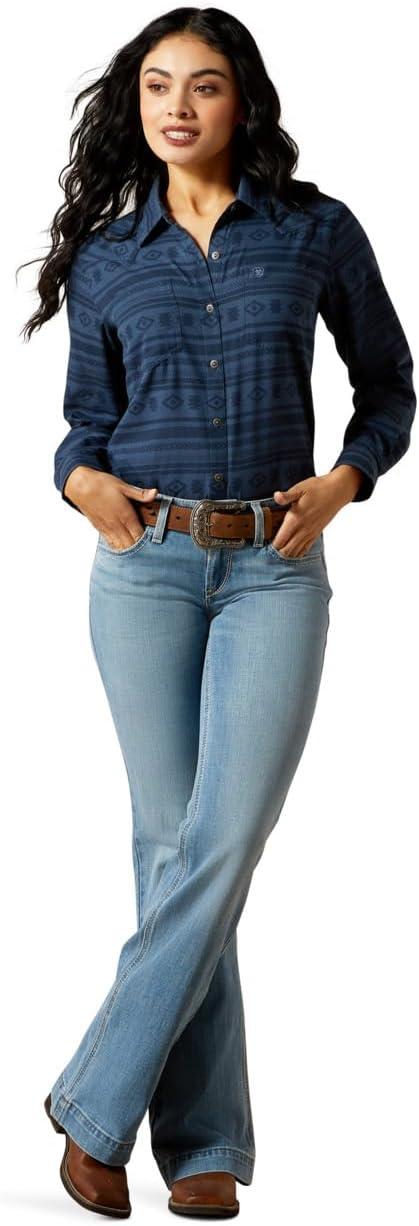 imageAriat Womens Real Billie Jeans ShirtVintage Indigo Southwest