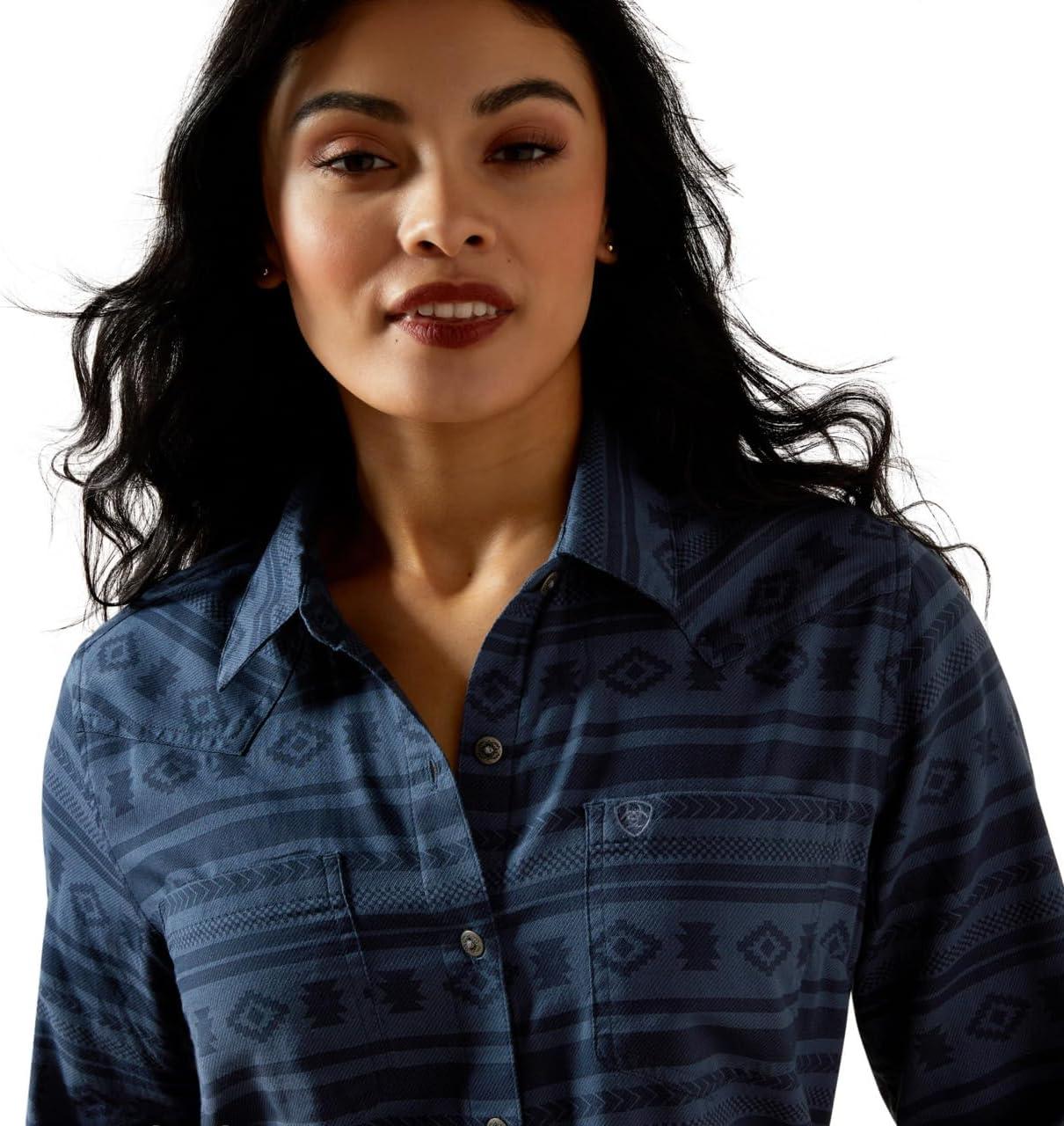 imageAriat Womens Real Billie Jeans ShirtVintage Indigo Southwest