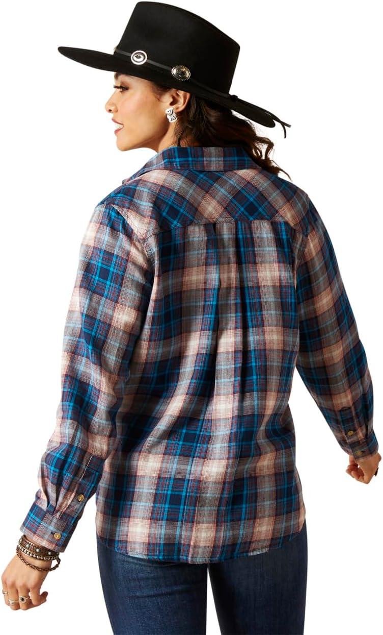 imageAriat Womens Real Billie Jeans ShirtWoodland Plaid
