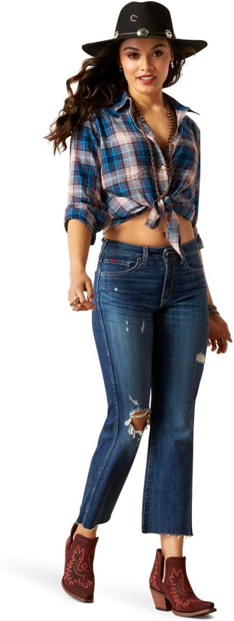 imageAriat Womens Real Billie Jeans ShirtWoodland Plaid