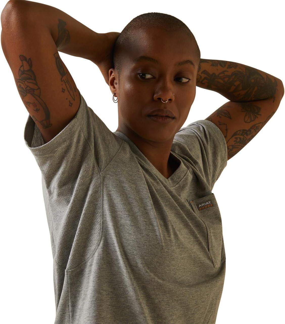 imageAriat Womens Rebar Workman TShirtHeather Grey