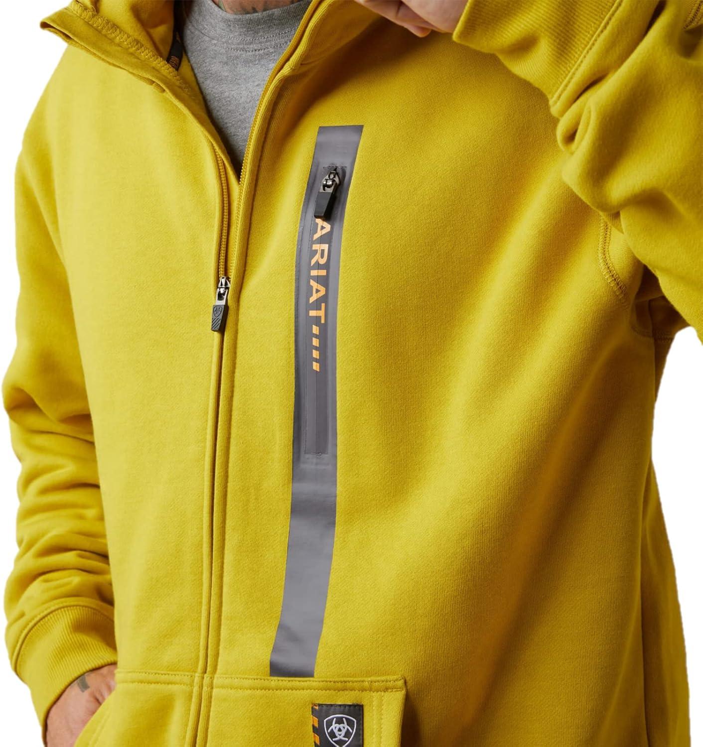 imageAriat mens Rebar Workman Full Zip HoodieAntique Moss