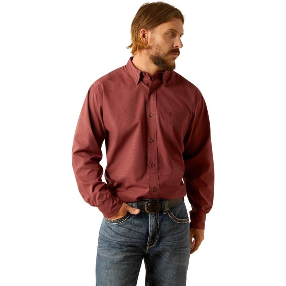 imageARIAT 360 Airflow Classic Fit ShirtRed Mahogany