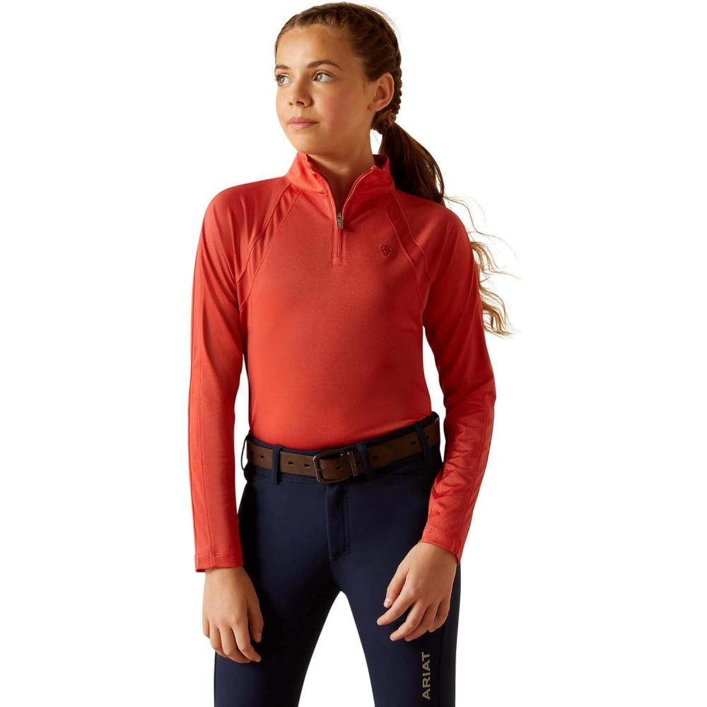 imageARIAT Boys Sunstopper 30 14 Zip BaselayerBaked Apple