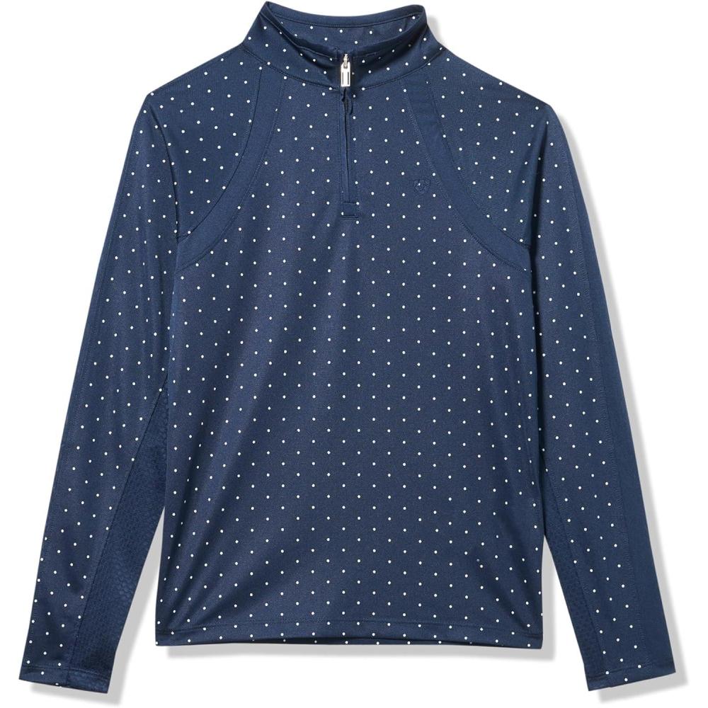 imageARIAT Boys Sunstopper 30 14 Zip BaselayerNavy Dot