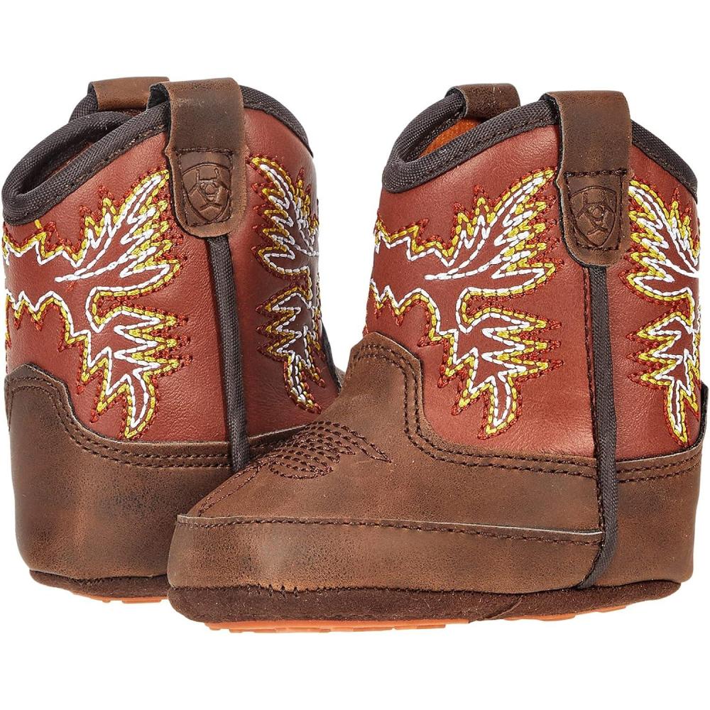 imageARIAT Lil Stompers Infant Unisex Western BootsBrown Workhog