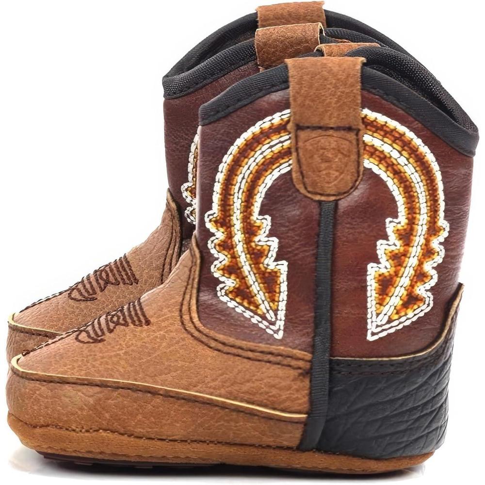 imageARIAT Lil Stompers Infant Unisex Western BootsTanBrown Evan
