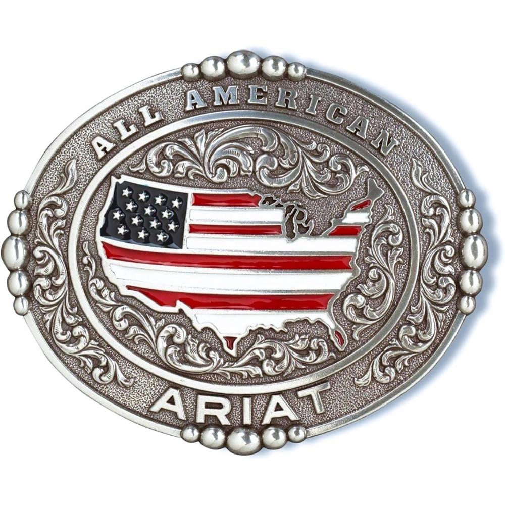 imageARIAT Mens All American Belt Buckle Silver