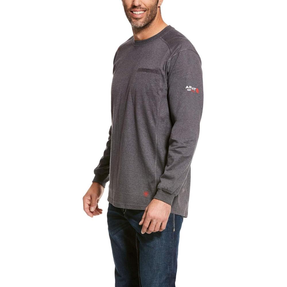 imageARIAT Mens Fr Air Crew TShirtCharcoal Heather