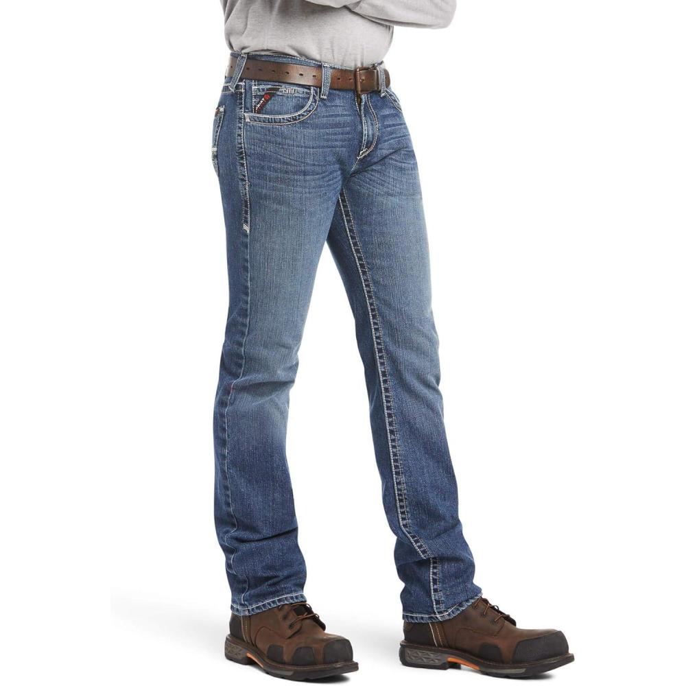 imageARIAT Mens Fr M7 Slim Durastretch Adkins Stackable Straight Leg JeanSlate