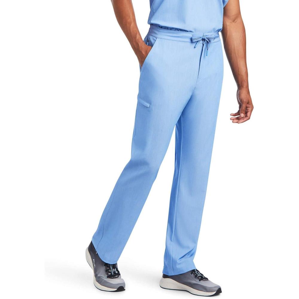 imageARIAT Mens Jacobi Utility Stretch Scrub PantLight Blue Heather