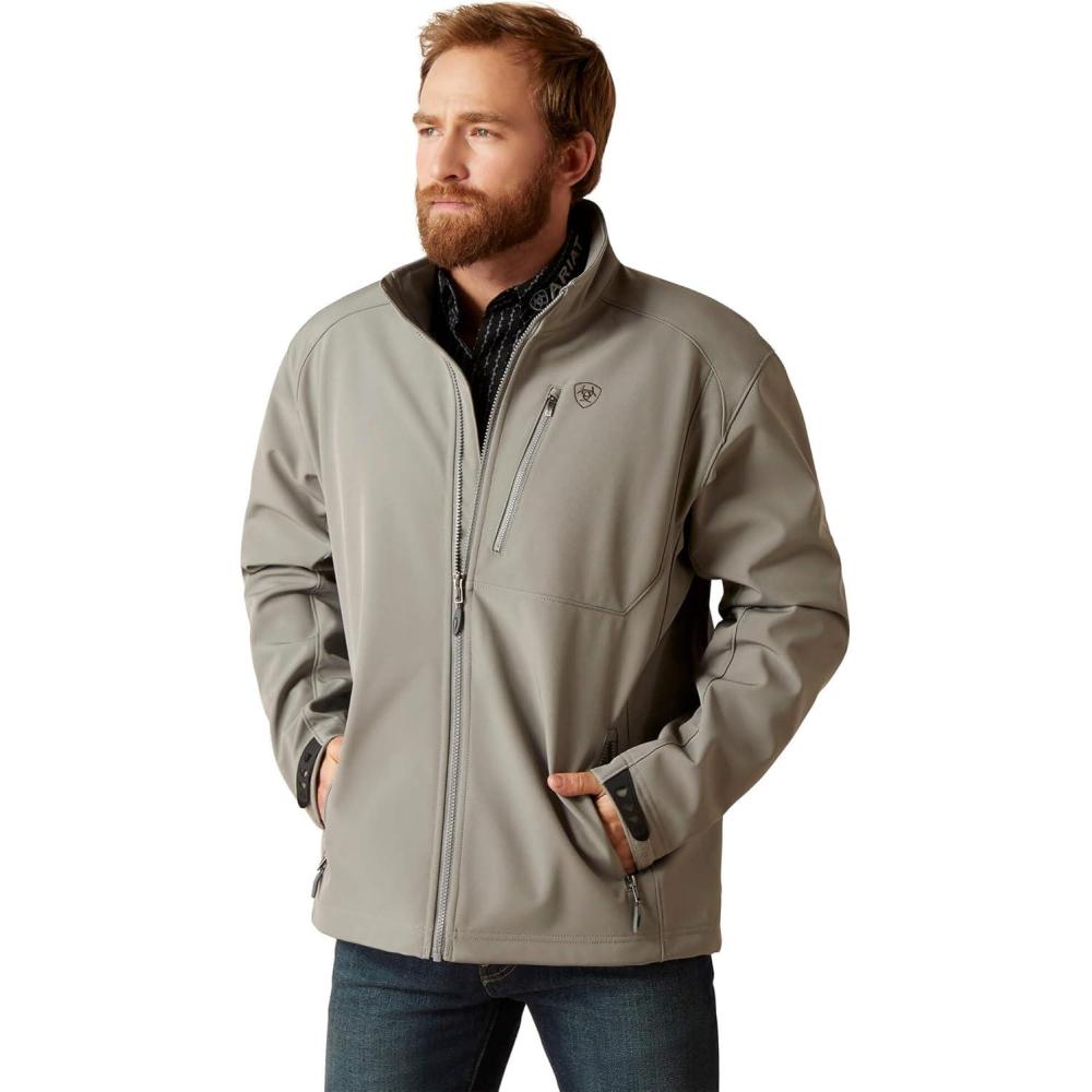 imageARIAT Mens Logo 20 Softshell JacketJetty Grey