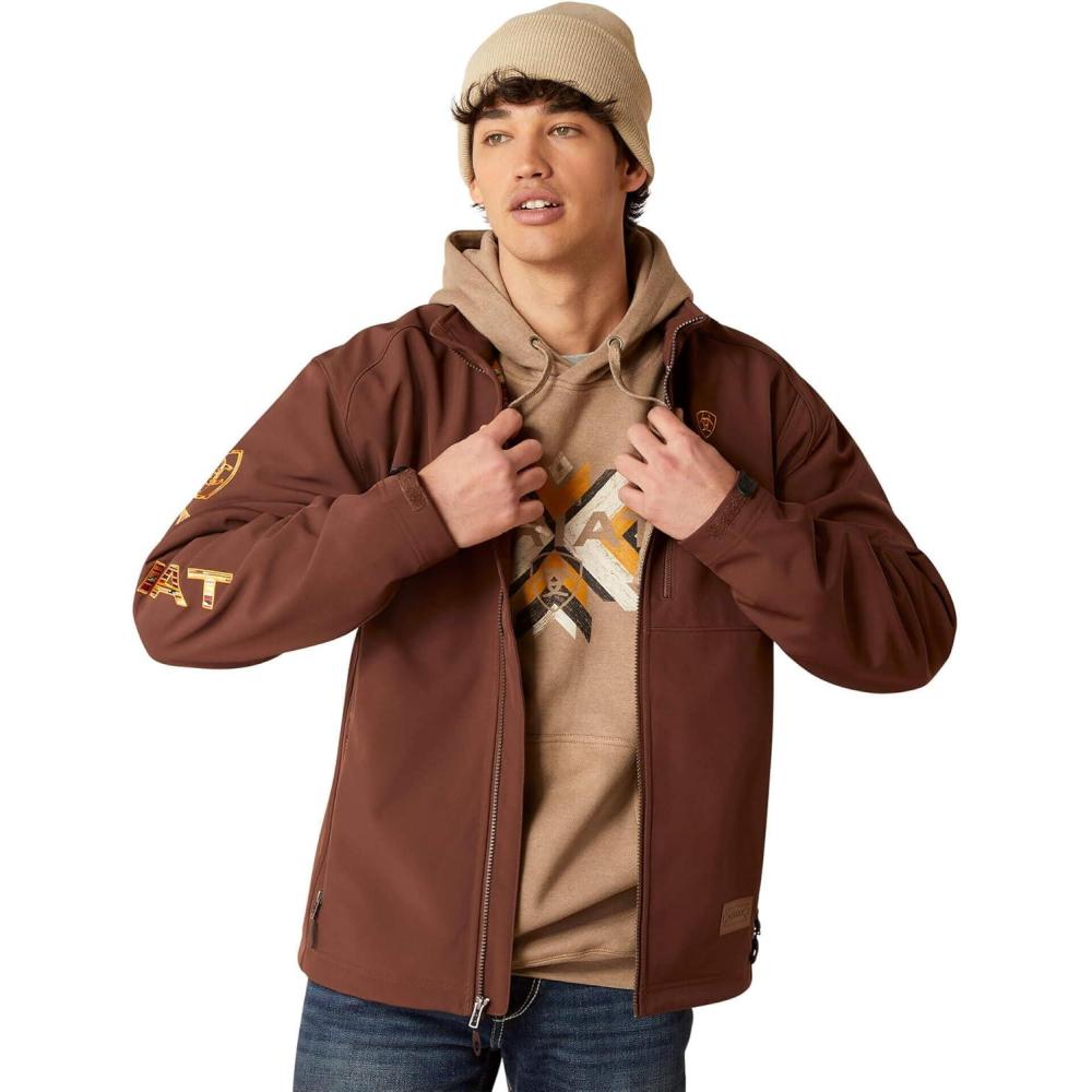 imageARIAT Mens Logo 20 Softshell JacketShaved Chocolate
