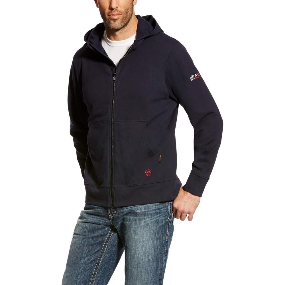imageARIAT Mens Rebar AllWeather Full Zip HoodieNavy