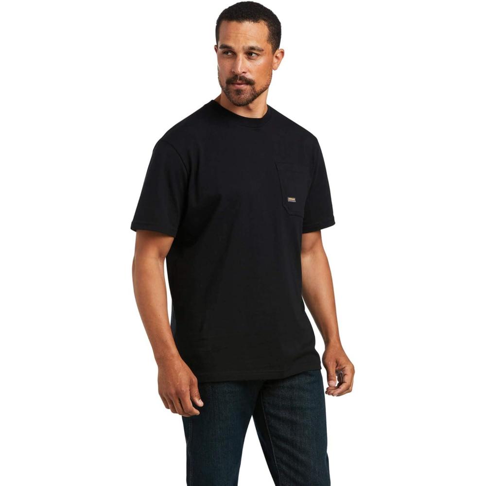 imageARIAT Mens Rebar Cotton Strong Mexican Pride Graphic TShirtBlack