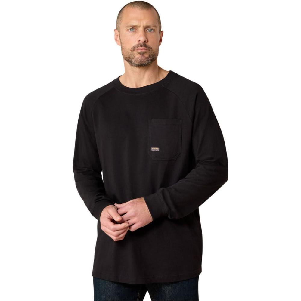 imageARIAT Mens Rebar Cotton Strong Roughneck Graphic TShirtBlack