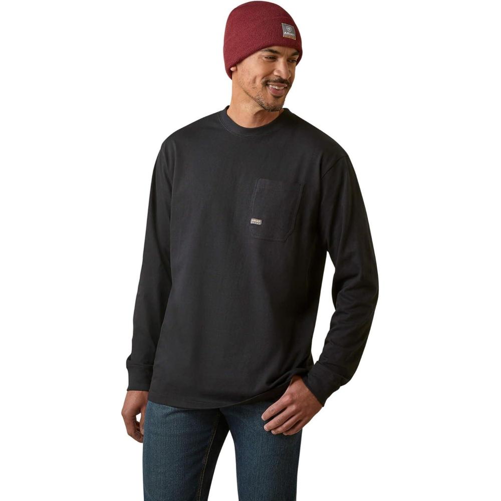 imageARIAT Mens Rebar Cotton Strong Stacking DimesBlack