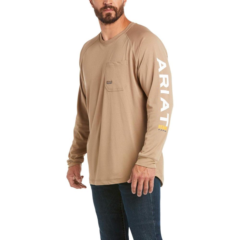 imageARIAT Mens Rebar Heat Fighter Long Sleeve TShirtBrindle