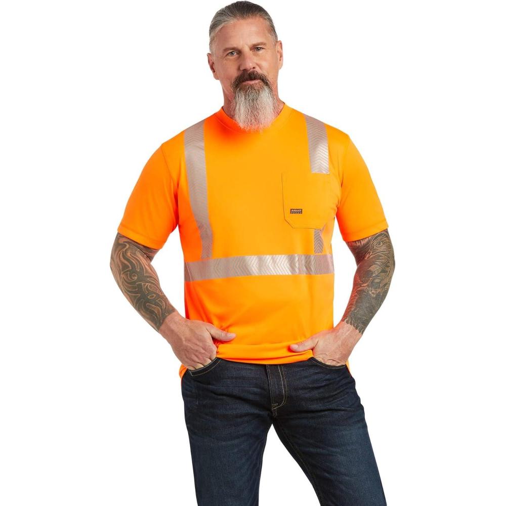 imageARIAT Mens Rebar Hivis Ansi TShirtHivis Orange