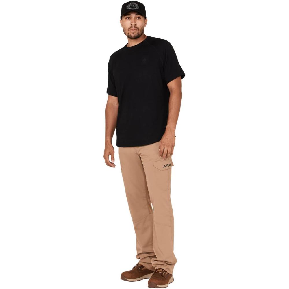 imageARIAT Mens Rebar M5 Work Flow Ultralight Straight Leg PantBeigeKhaki