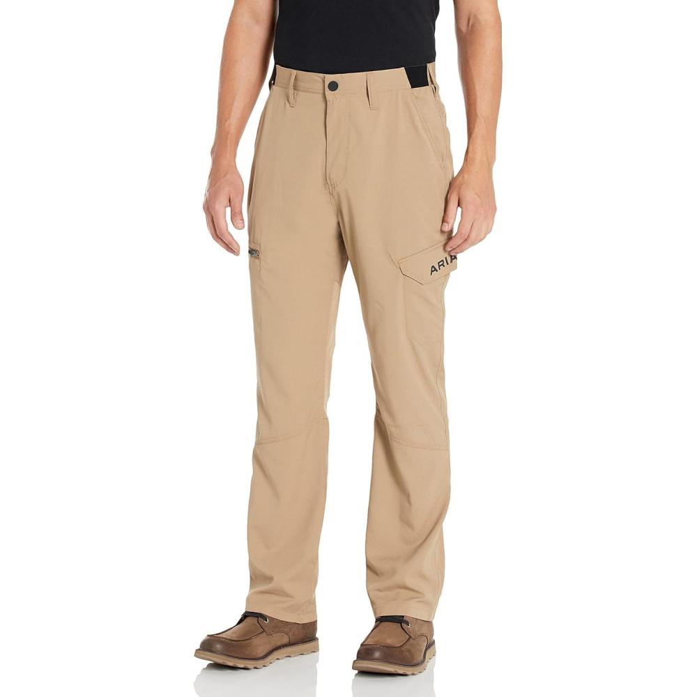 imageARIAT Mens Rebar M5 Work Flow Ultralight Straight Leg PantField Khaki