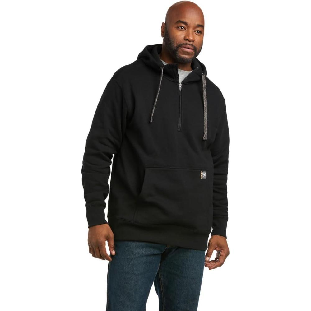 imageARIAT Mens Rebar Workman 14 Zip HoodieCharcoal