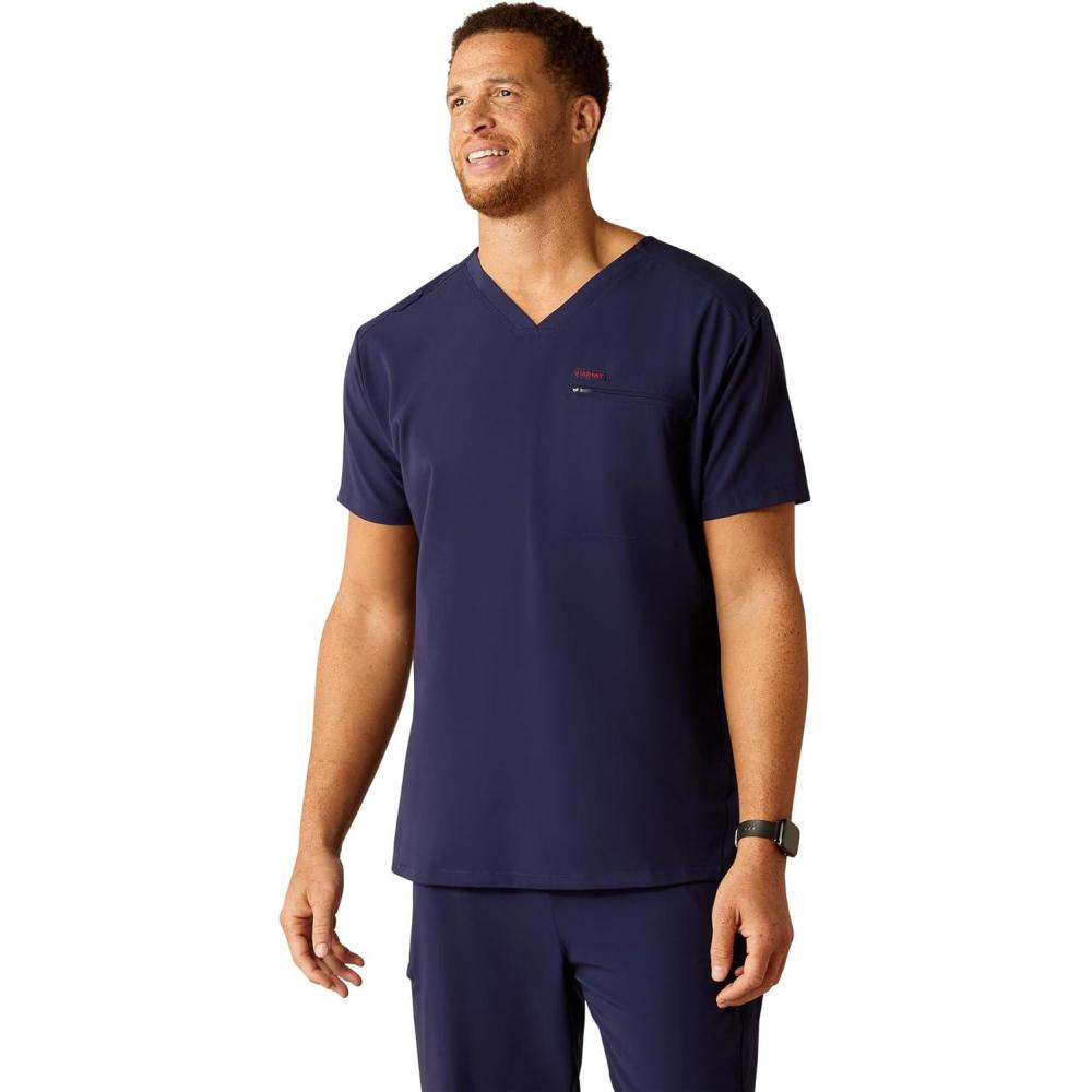 imageARIAT Mens Whitman Two Pocket Scrub TopNavy
