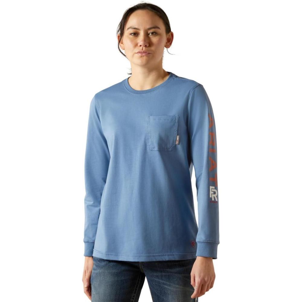 imageARIAT Plus Size FR Stretch Logo TShirtMoonlight Blue