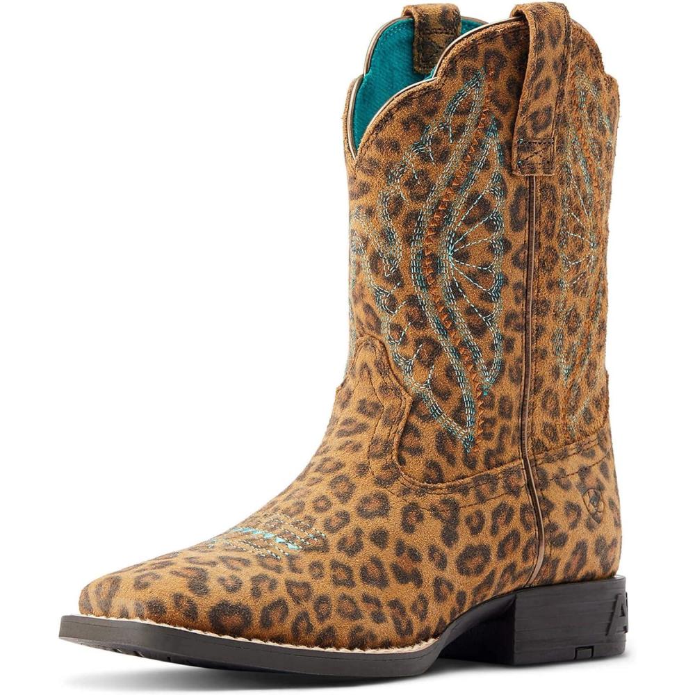 imageARIAT UnisexChild Primetime Western BootFaded Leopard