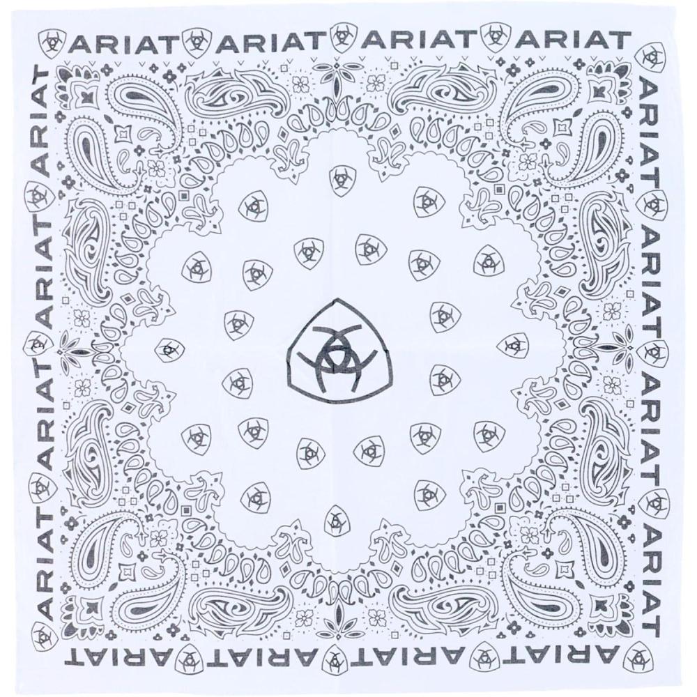 imageARIAT Western Cotton BandanaWhite