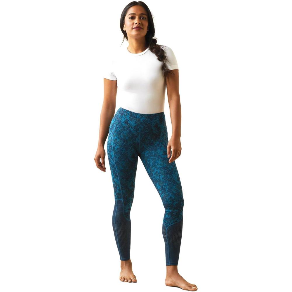 imageARIAT Womens Eos Full Seat TightDeep Petroleum Camo Floral